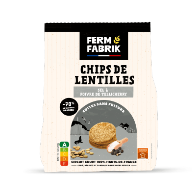 Chips de lentilles - Poivre et sel