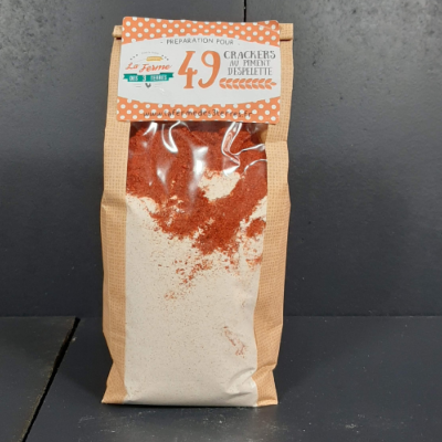 Preparation pour crackers au piment d'Espelette