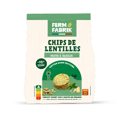 Chips de lentilles - Saveur Pesto Basilic
