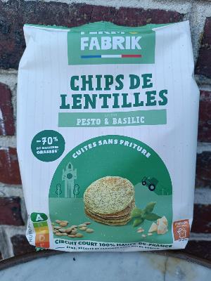 Chips de lentilles - Saveur Pesto Basilic